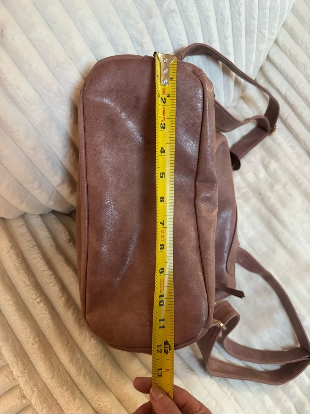 Classic Dusty-Rose colored Leatherette Convertible Women’s Backpack Tote